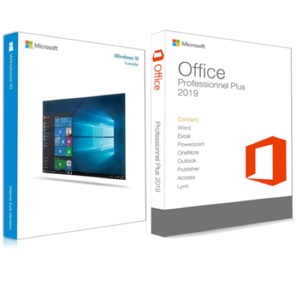 Microsoft Office 2019 Pro Plus + Windows 10 Famille
